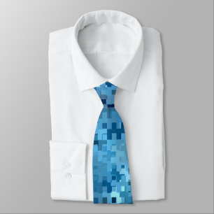 Trendy Stylish Cool Blue Pattern Tie
