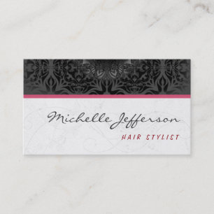 Trendy Stylish Cute Grey Pattern Business Card