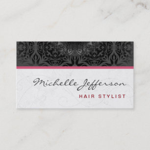 Trendy Stylish Cute Grey Pattern Business Card