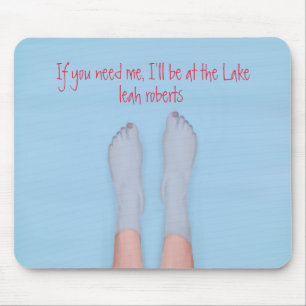 Trendy Stylish Girly Watercolor Cute Lake Ocean Mouse Pad