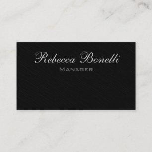 Trendy Stylish Grey Black Manager Business Card