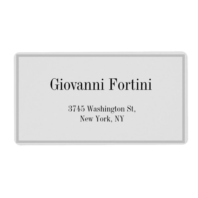 Trendy Stylish Grey Plain Elegant Modern Minimal (Front)