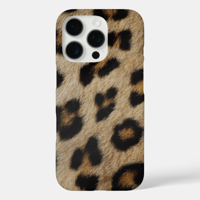 Trendy stylish leopard fur animal print pattern Case-Mate iPhone case (Back)