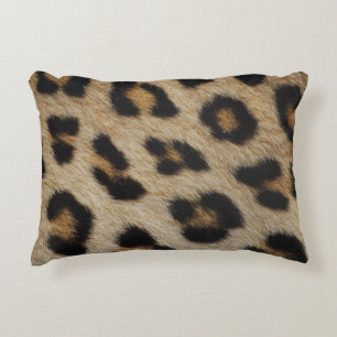 Trendy stylish leopard fur print animal pattern decorative cushion