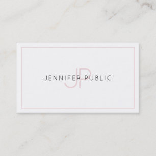 Trendy Stylish Monogrammed Professional Template Business Card