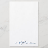 Trendy Stylish Navy Blue Script Typography