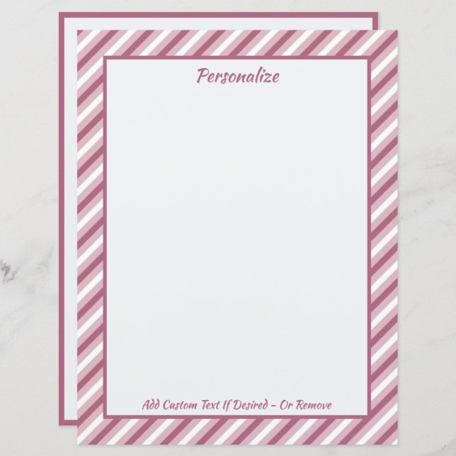 Trendy Stylish Pink Purple Stripes Personalised (Front/Back)