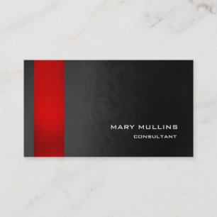 Trendy Stylish Red Grey Pattern Modern Elegant Business Card