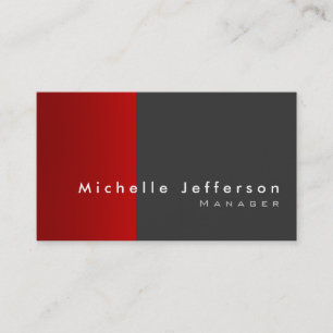 Trendy Stylish Red Grey Striped Business Card