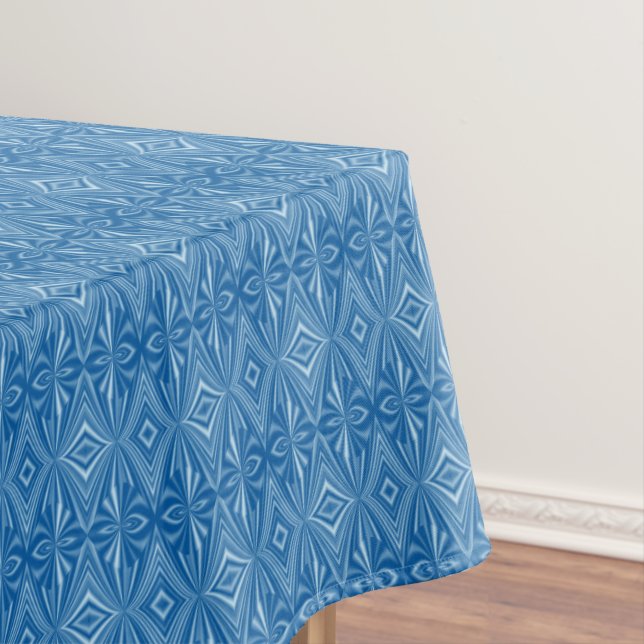 Trendy Stylish Unique Blue Pattern Tablecloth (In Situ)