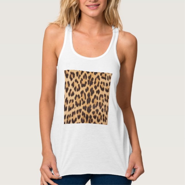 trendy stylish wild safari leopard print singlet (Front)