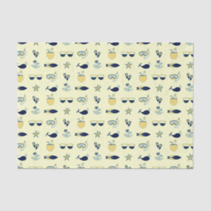 Trendy Summer Symbols Pattern Tissue Paper