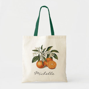 Trendy Summer Tropical Watercolor Citrus Oranges Tote Bag