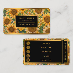 Trendy Sunflower Beautiful Collection Business Card