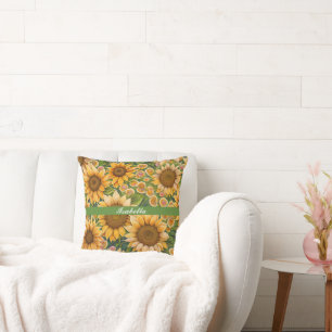 Trendy Sunflower Beautiful Collection Cushion