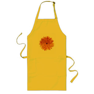 trendy sunflower floral long apron