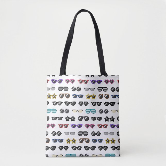 Trendy Sunglasses Pattern Tote Bag – Fashionable (Front)