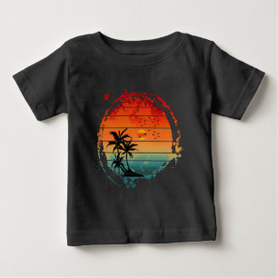 trendy sunset palm tree baby T-Shirt
