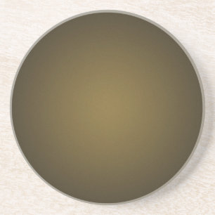 Trendy Tan and Black Grainy Vignette Coaster
