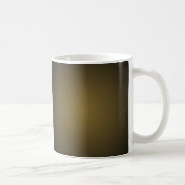 Trendy Tan and Black Grainy Vignette Coffee Mug (Right)