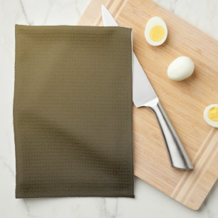 Trendy Tan and Black Grainy Vignette Tea Towel