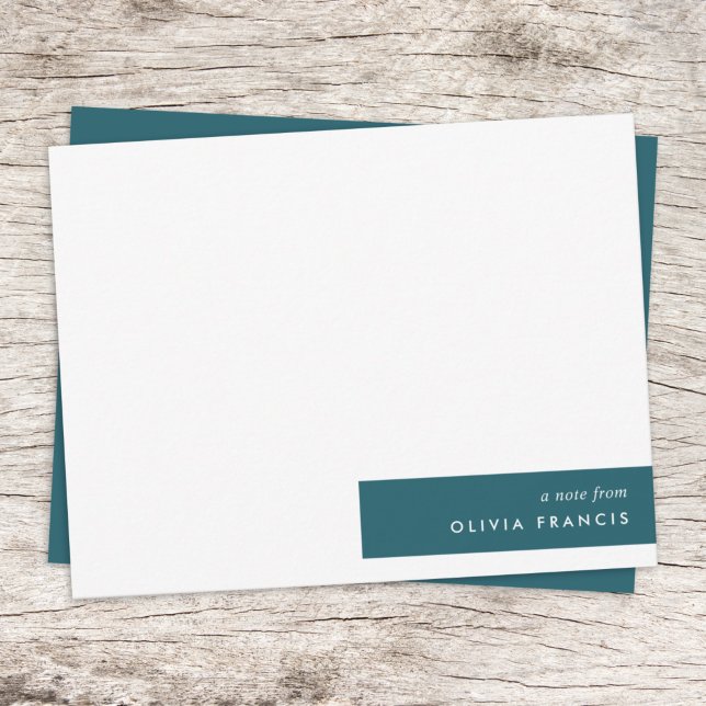 Trendy Teal Modern Minimalist Stylish Card (Creator Uploaded)