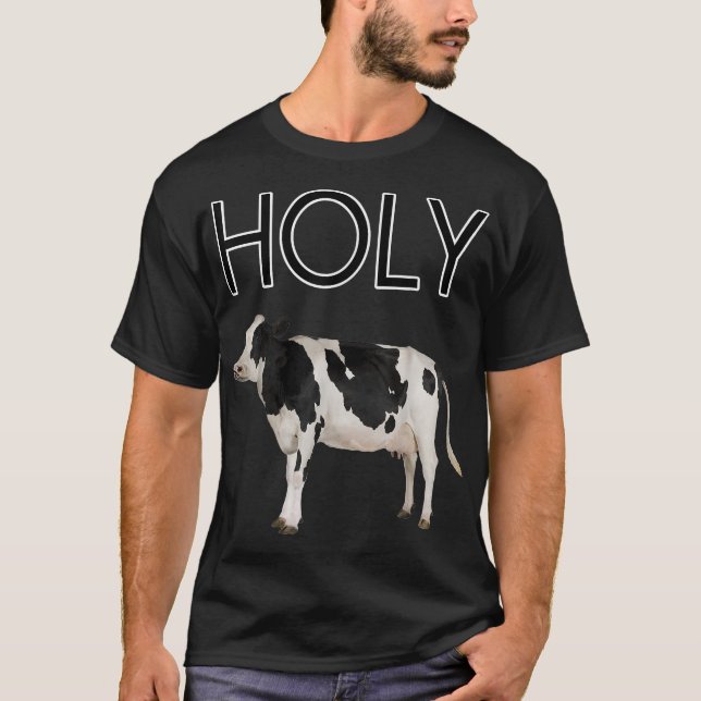 Trendy Teez unise adult  Holy Cow T , Red, Small U T-Shirt (Front)