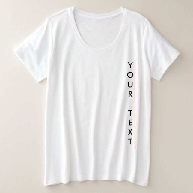 Trendy Template Add Your Text Here Women's White Plus Size T-Shirt (Design Front)