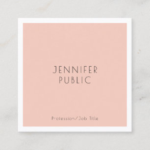 Trendy Template Modern Minimalist Design Elegant Square Business Card