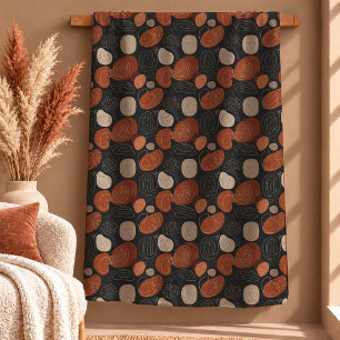 Trendy Terracotta Brown Rainbow Design Blanket
