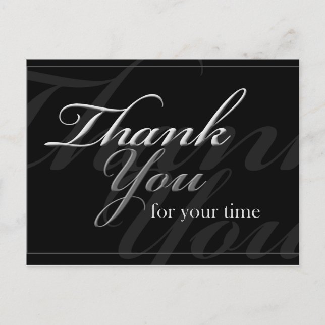 Trendy Thank You Postcard (Front)