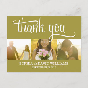 TRENDY THANKS WEDDING THANK YOU CARD