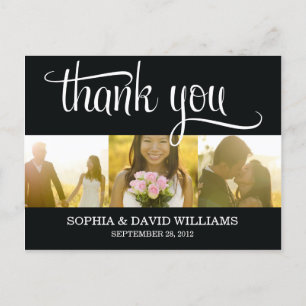 TRENDY THANKS WEDDING THANK YOU CARD