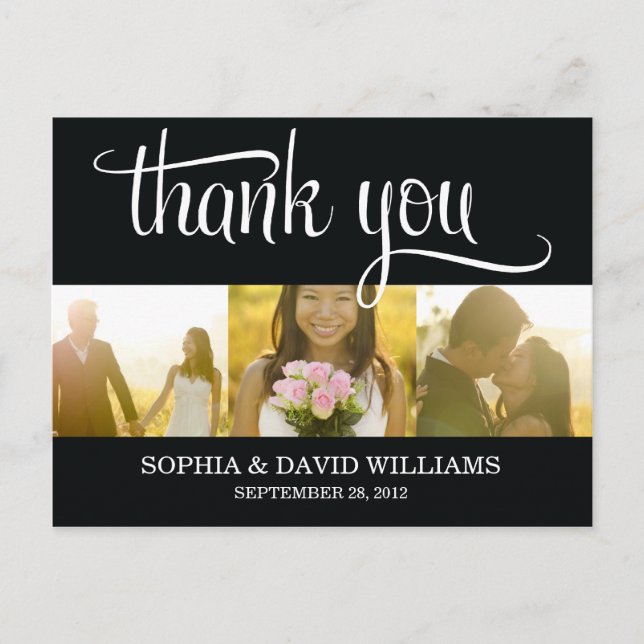 TRENDY THANKS | WEDDING THANK YOU CARD (Front)
