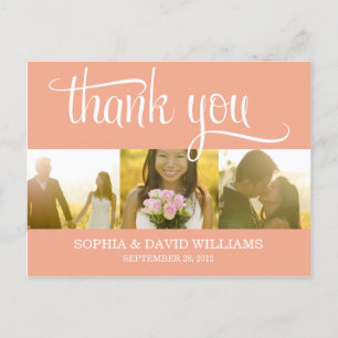 TRENDY THANKS WEDDING THANK YOU CARD