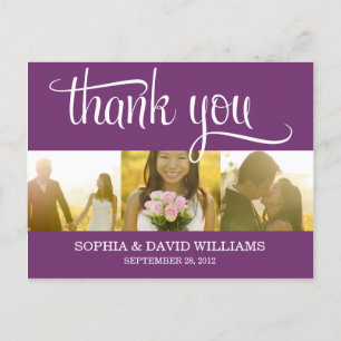 TRENDY THANKS WEDDING THANK YOU CARD