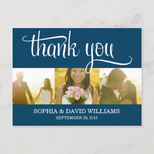 TRENDY THANKS   WEDDING THANK YOU CARD
