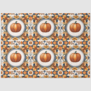 Trendy Thanksgiving Pumpkin Autumn Collection Tissue Paper