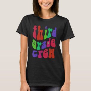 Trendy Third Grade Crew Teacher Hello 3rd Gr Vinta T-Shirt