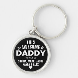 Trendy This Awesome Daddy Belongs To Father's Day Key Ring