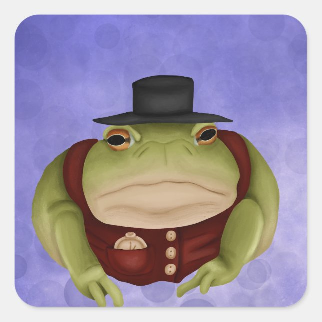 Trendy Toad Square Sticker (Front)