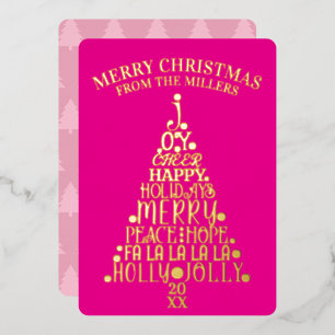 Trendy Tree Non-Photo Minimalist Hot Pink Gold