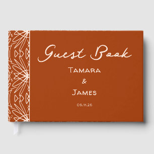 Trendy Tribal Boho Patterned Guest Book