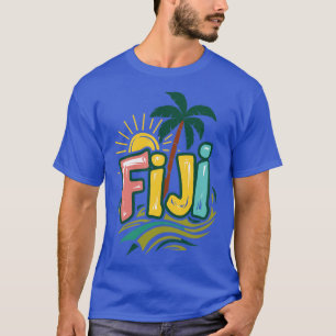 Trendy Tropical Island Fiji Beach Vacation TShirt