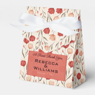 Trendy Tulip Reception Wedding Favour Boxes