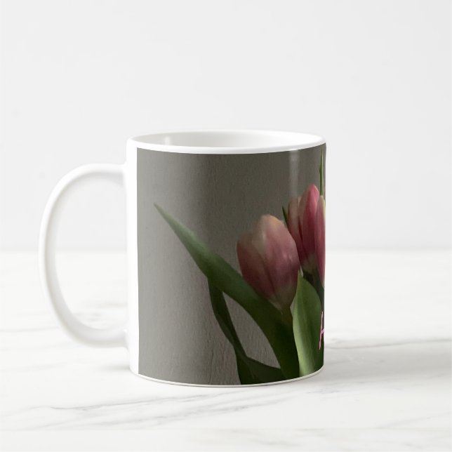 Trendy Tulips V2 Original Flower Photograph ForHer Coffee Mug (Left)