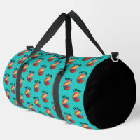 Trendy Turquoise Colourful Basketball Sport Name