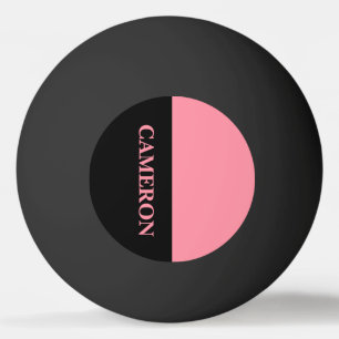 Trendy Two Colours   Name   Black and Salmon Pink Ping Pong Ball