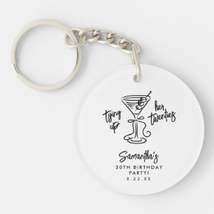 Trendy Tying Up Her Twenties 30th Birthday Key Ring