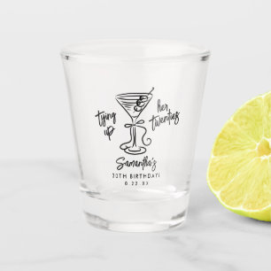 Trendy Tying Up Her Twenties 30th Birthday Shot Glass